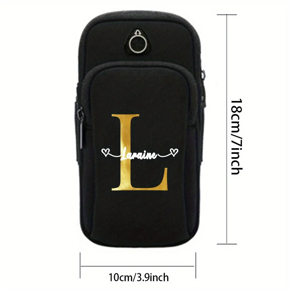 Customized Name: Arm Strap Sports Phone Bag Running Arm Phone Bag Sports Phone Bag Personalized 26 Word Printing