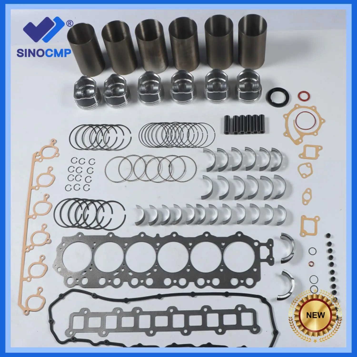 

TB45 Engine Overhaul Rebuild Kit for Nissan Mitsubishi FG50K 4478cc 4.5L Forklift Full Gasket Set Piston Crankshaft Rod Bearing