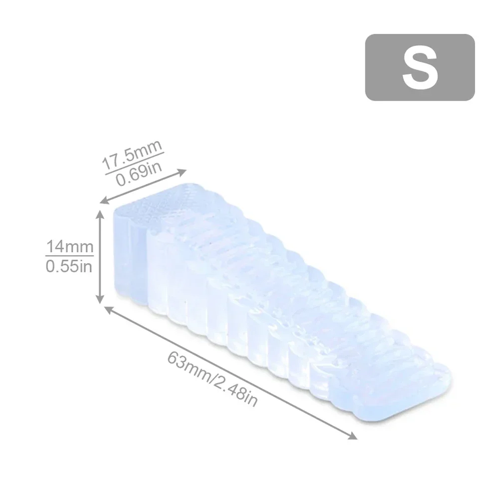 Rolhas de porta de silicone transparente, portas de cunha bloco, fundo antiderrapante, segurança para quarto e banheiro, 1pc