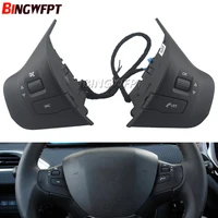 Accesorios para coche, botón de Control de volumen de Audio para Peugeot 308 2008 208 2014-2017, interruptor multimedia para volante con cable