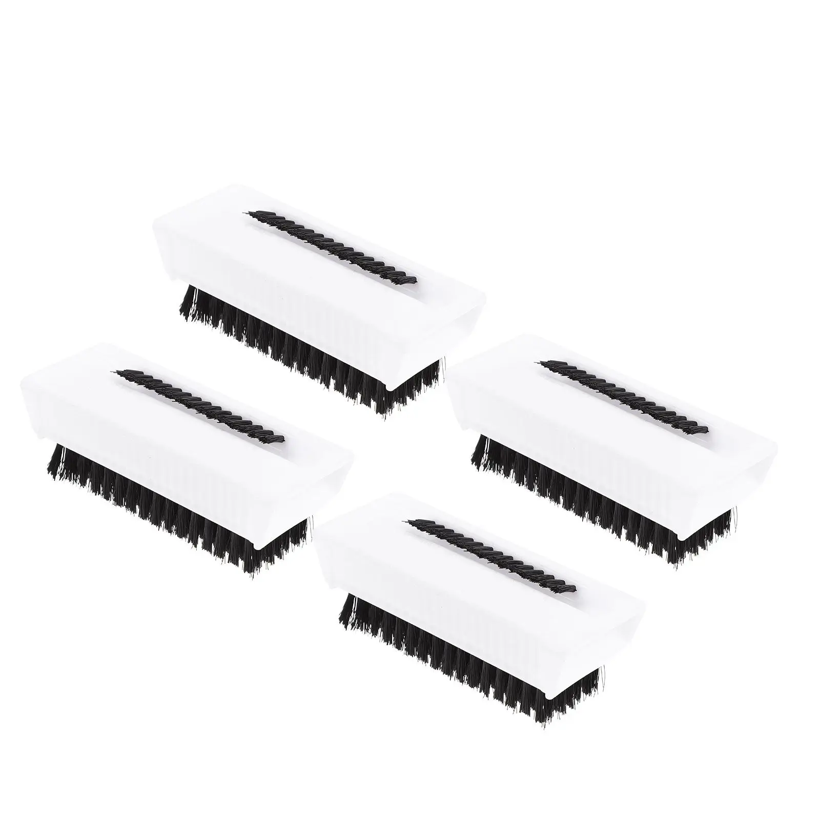 4Pcs Nail Brush Set Fine Workmanship Smooth Supple Hand and Nail Cleaning Brushes Portable Lightweight Non-Slip ABS Fingernail