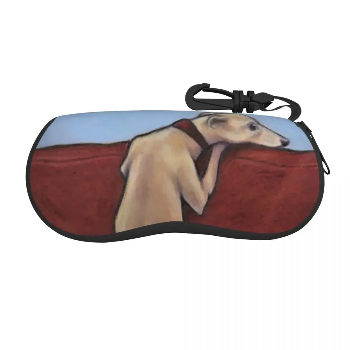 Whippet Sihthound Dog Eyeglass Glasses Case Men Women Soft Greyhound Sunglasses Protective Box