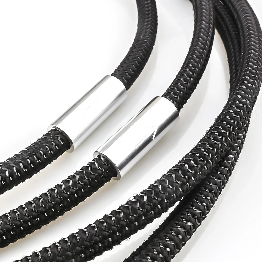 NewAudiocrast مرحبا نهاية 6N الفضة النقية كابل RCA HiFi الصوت ربط خط مطلي المكونات الفضة مطلي خشب الأبنوس خشب الصندل RCA Rosewo