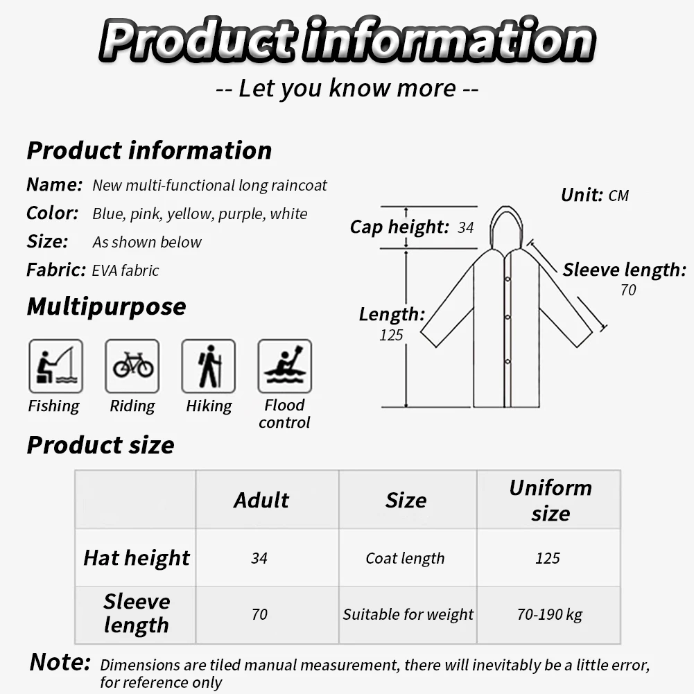 Дождевик, пончо от дождя для женщин и мужчин, многоразовый дождевик, куртка, портативный дождевик из ЭВА с капюшоном на шнурке, многоразовые дождевые пончо