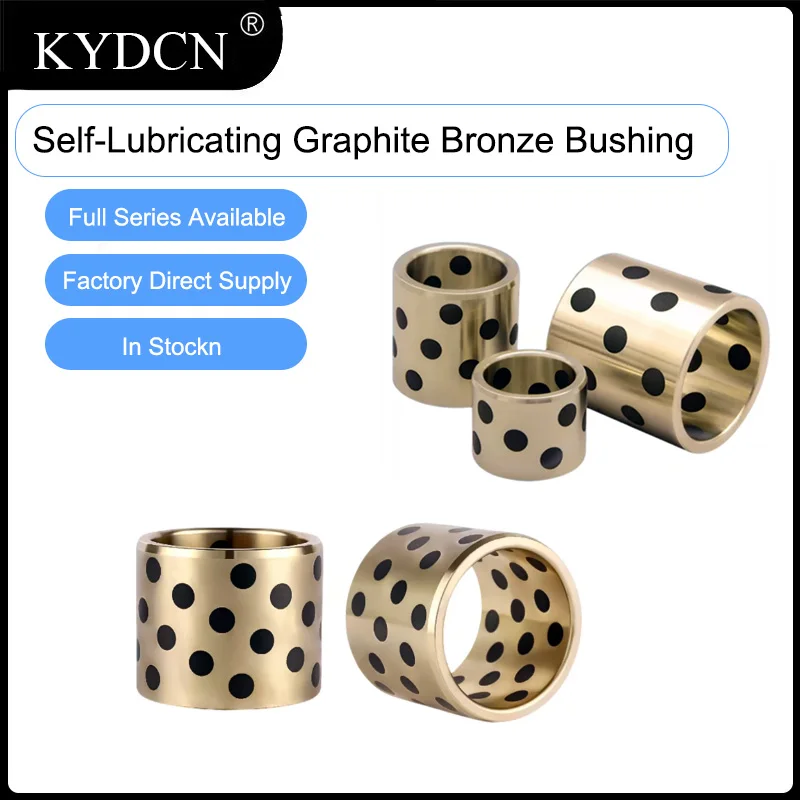 Brass Sleeve Oil Free Self Lubricating Copper Bushing Hollow Gasket Bracket Bore 6mm 8mm 10mm 12mm 16mm 18mm 20mm 25mm for CNC