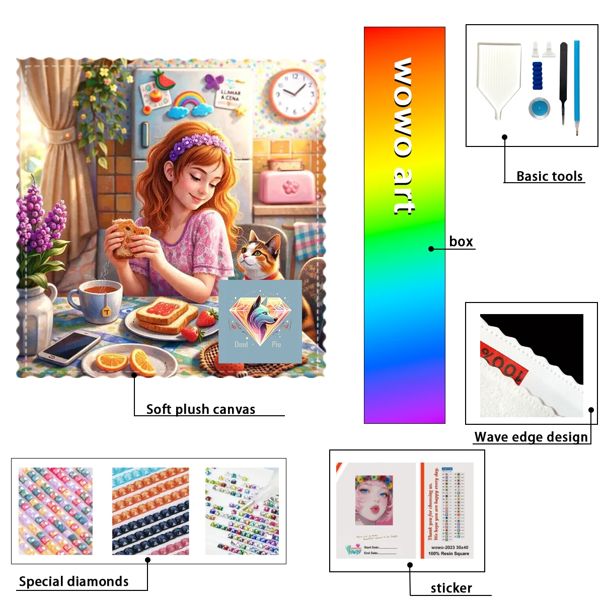 

【Piu Diamond Art】Набор для творчества с алмазной мозаикой из 100% смолы FD+AB+CR: Идеальное произведение, которое стоит приобрести