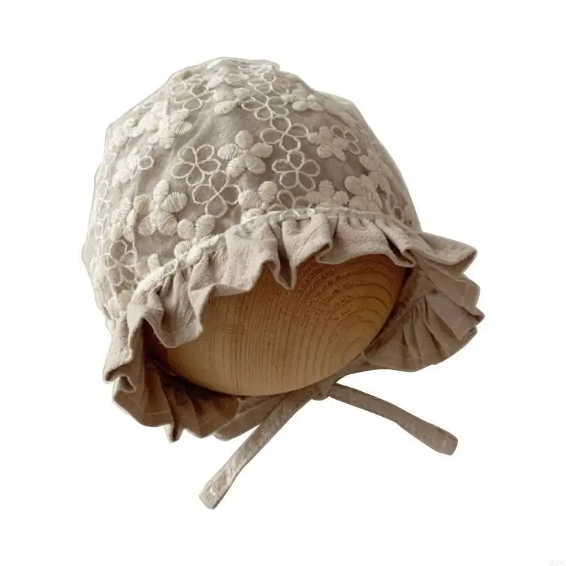 

M89C Toddler Beach Sun Hats Lace Hat Baby Little Girl Infant Cotton Bonnet Cap