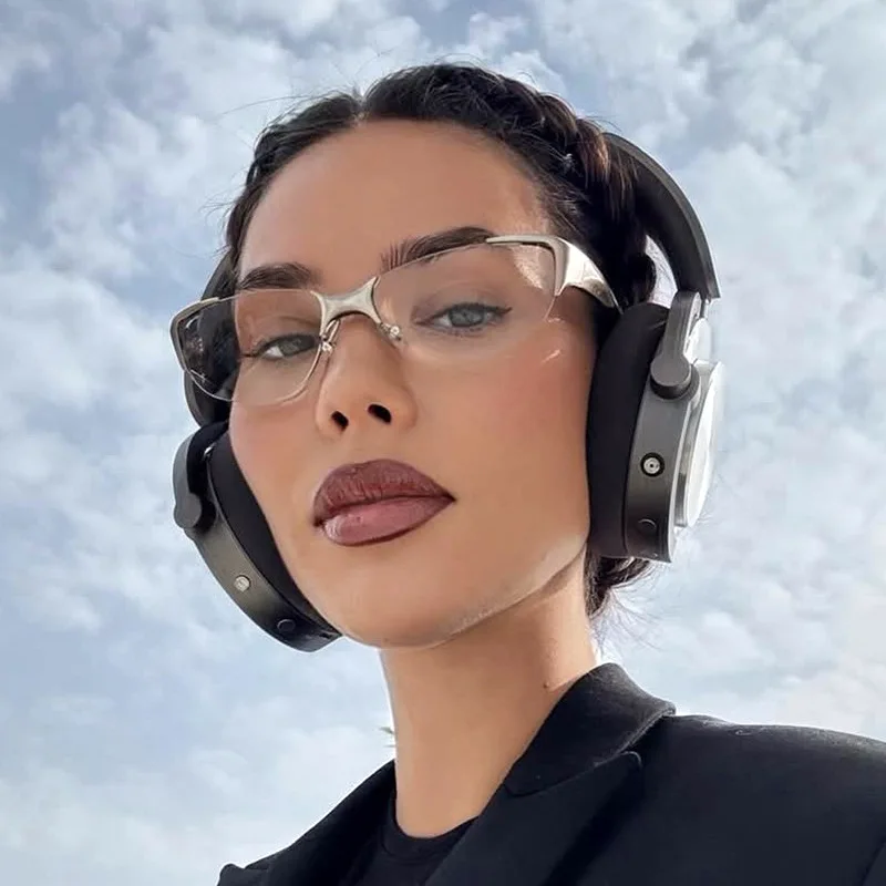 Y2K Personalisierte Anti-Blaulicht-Brille für Damen, hochwertiges Design, Retro-Brillengestell mit konkaver Form, lässiges Brillengestell für Pendler