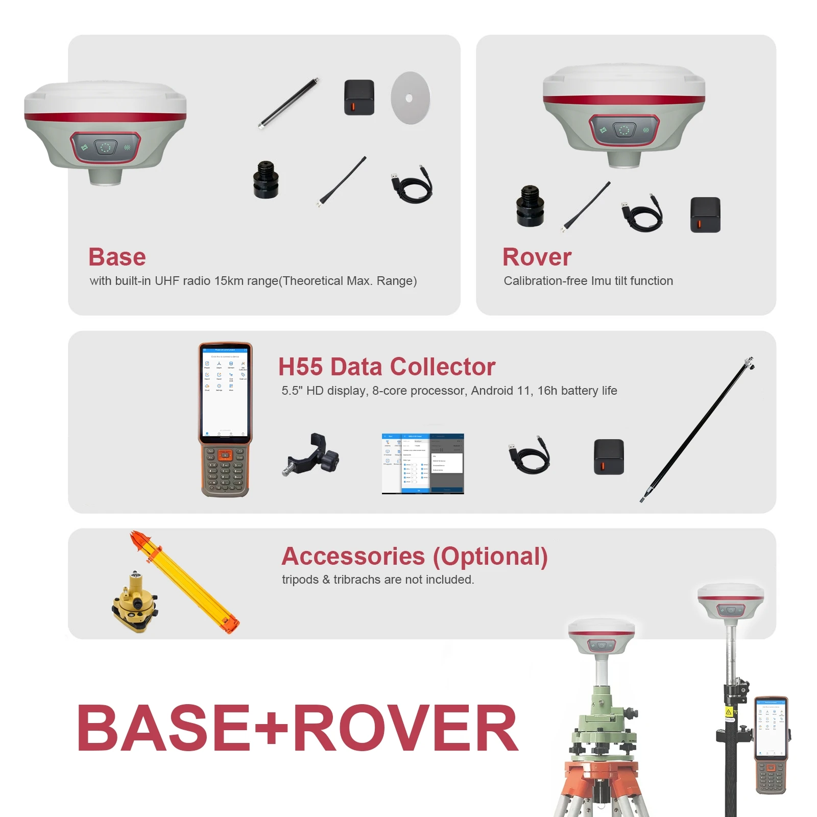 SINO T10 Plus Latest Super IMU GPS GNSS RTK Measurement Equipment,with 1590 Channels,Longer Battery Life,Super Integrated Radio