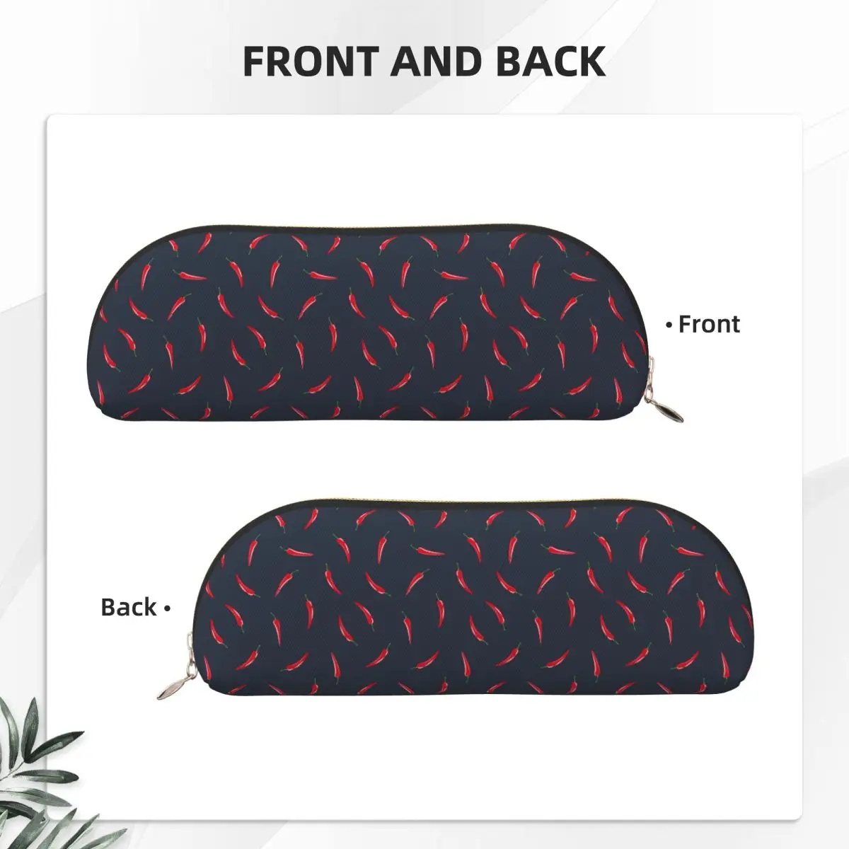 Chili Peppers - Estuches para lápices azul oscuro Estuche para lápices Suministros de papelería Estuche para bolígrafos de gran capacidad Estuche para lápices para niño y niña