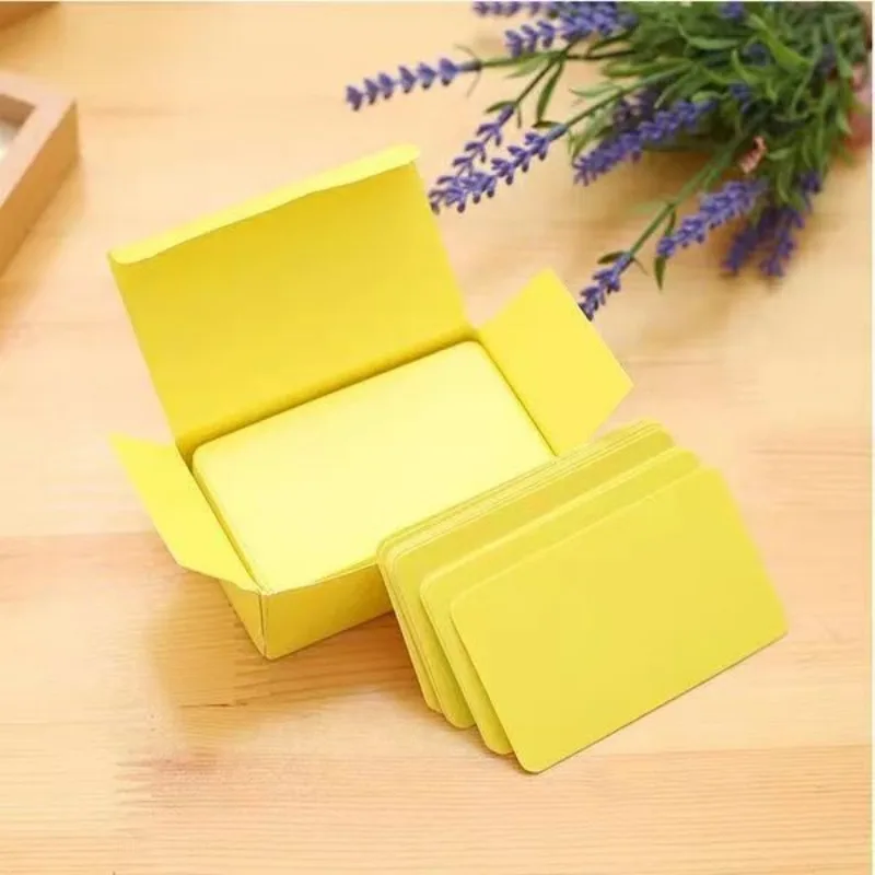 100pcs/box Kraft Paper Card Blank Business Message Thank You Card Writing Card Label Bookmark Learning