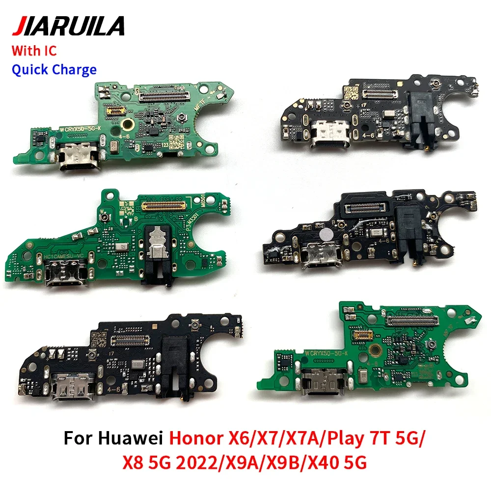 

USB-порт для зарядки, плата гибкого кабеля, детали разъема для Huawei Honor 60 Play X7B X8 4G 5G 2022 X8A X8B X9A X9B, модуль микрофона