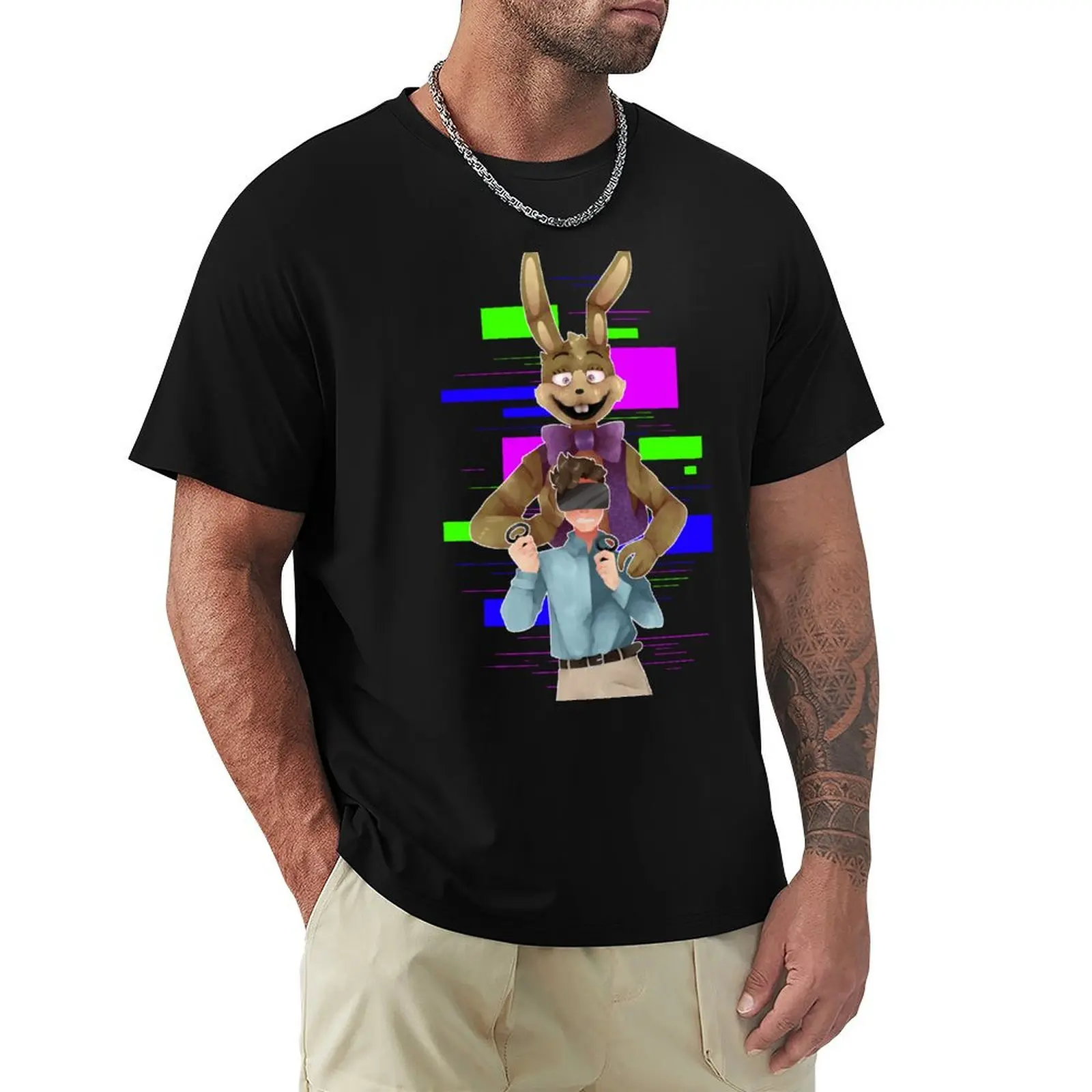 

Play Through the Glitches - FNaF: VR T-Shirt plus sizes gifts for boyfriend mens vintage t shirts