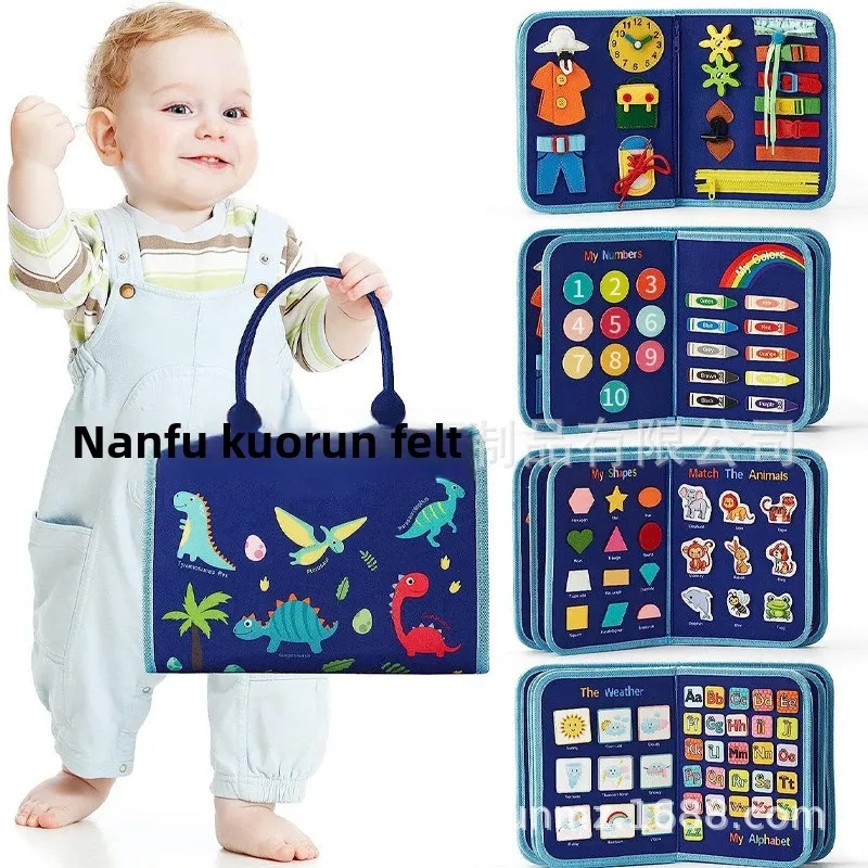 Mainan Papan Belajar Rias Anak-anak Portabel Felt Baru Papan Pendidikan Dini, Mainan Anak-anak