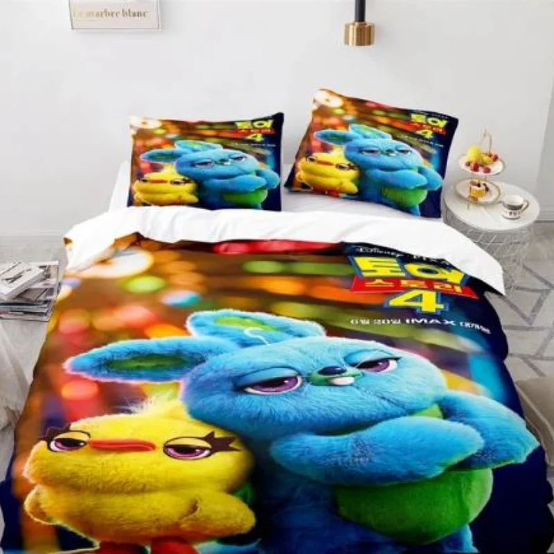 Toy Story Disney Duvet Cover Pillow Cover, Teen Boy Girl Duvet Cover Gift Home Room Bedroom Bedding Set, Queen Double Bed