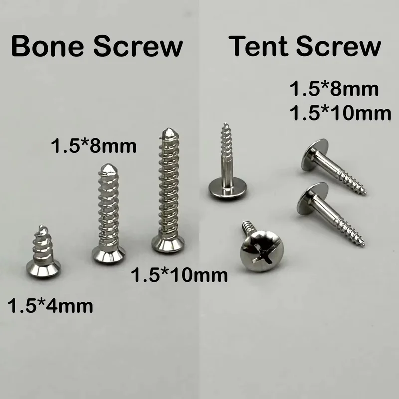 Dentistry GBR Bone Screw Tent Screw Half Thread Tenting Screw Universal Handle Tip Self Drilling Screwdriver Guide Bone Screws