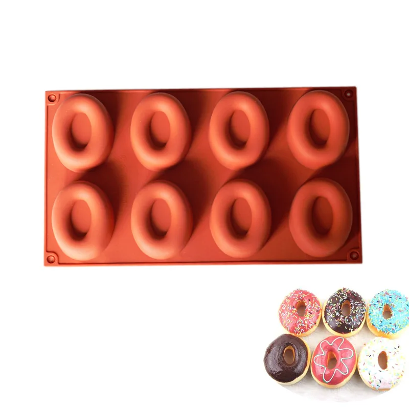 8Oval Donut Mousse Cake French Dessert Silicone Mold BakingdiyChocolate Donut Cookie Cutter