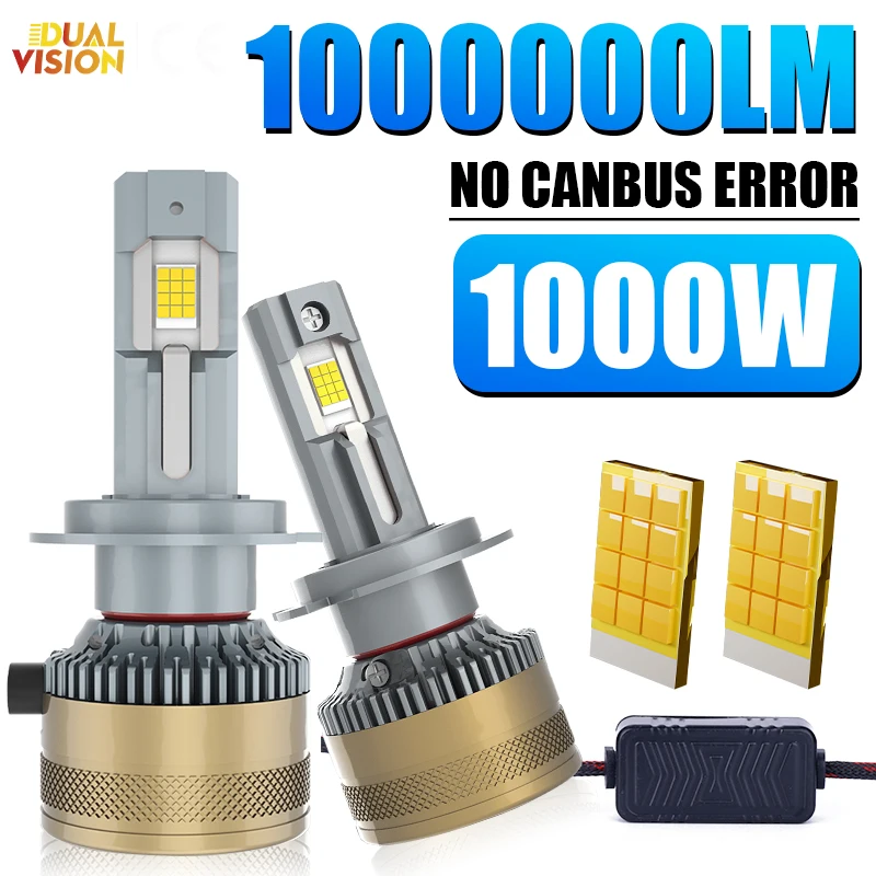 

Dualvision H4 LED 1000W Car Headlight Canbus H1 H7 H11 9012 HIR2 H8 H9 9005 9006 HB3 HB4 High Power 9084 CSP Chips STG Auto Lamp