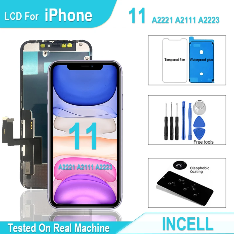 AAAA INCELL LCD For iPhone 11 LCD Touch Screen Digitizer Assembly Replacement For iPhone 11 LCD A2221 A2111 A2223 LCD Display