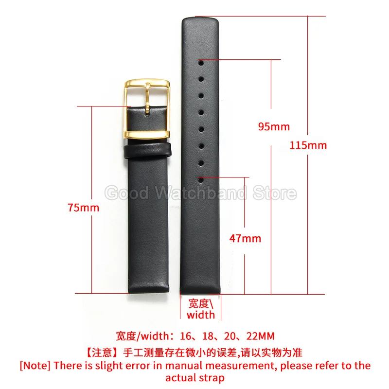 Look Elegant Leather Watchband Equipped Sturdy Pin Buckle Flat Lug for CK K2Y211 K76211 K2G211 K2Y231 Matte Fine Grain Surface