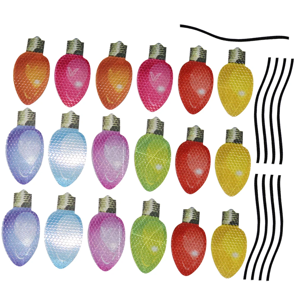 

1Set Christmas Light Magnets for Car Reflective Bulb Stickers Auto Decorations Festive Magnetic Decals for Metal Surfaces