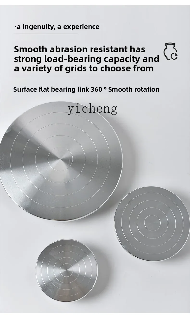 Industrial grade aluminum alloy packing turntable rotating base double bearing manual turntable pottery bonsai display workbench
