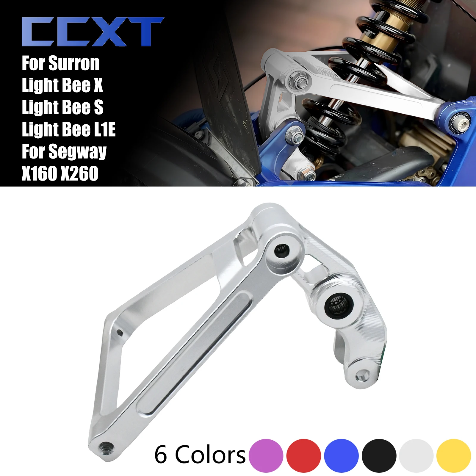 

CNC Aluminum Reinforced Shock Absorbing Triangle Rear Link Bracket For Surron Light Bee X Light Bee S L1E For Segway X160 X260