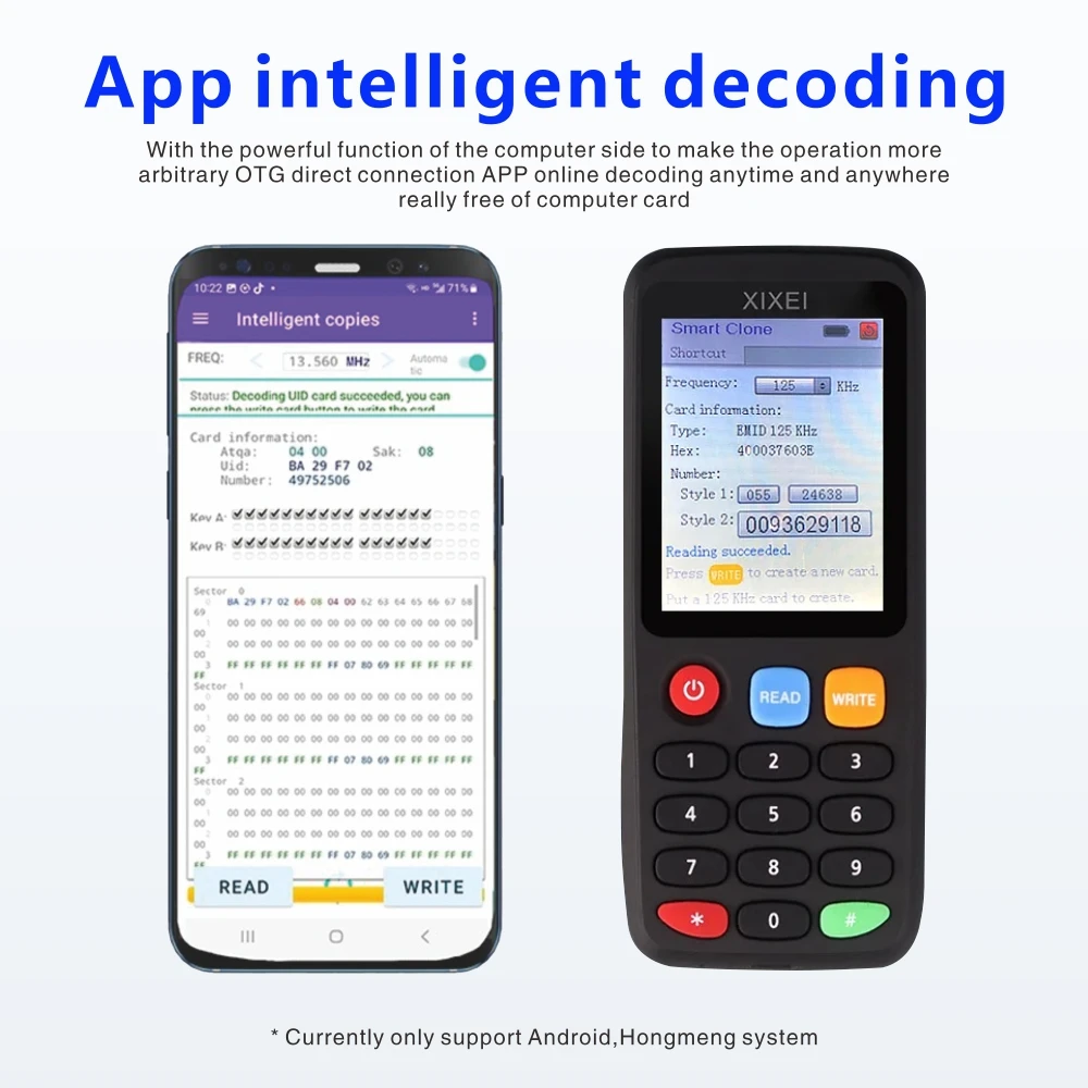 X7 pembaca kartu Chip pintar RFID, penulis kartu akses 125KHz 13.56MHz lencana Token Tag Clone NFC Decoder duplikator