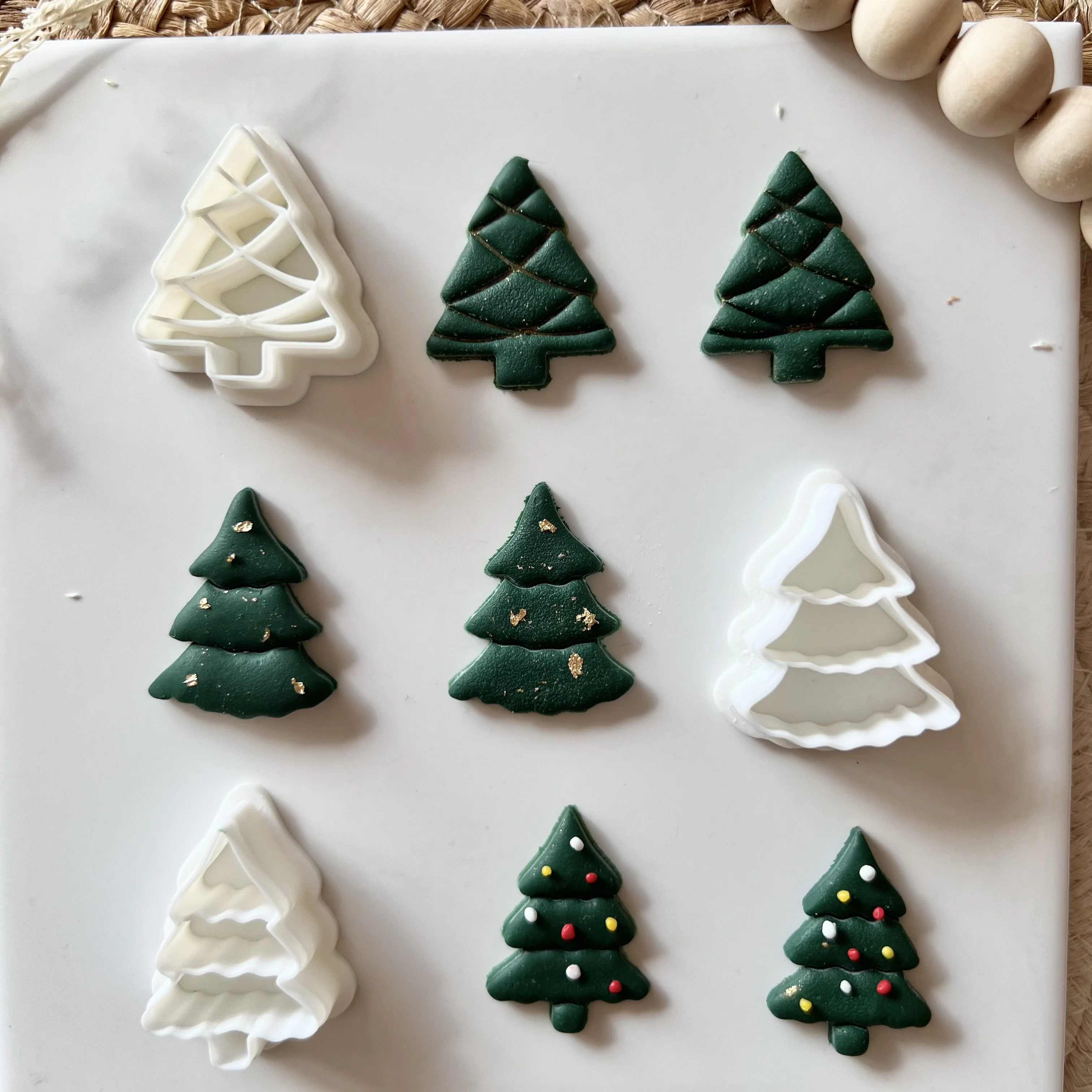 Weihnachtsbaum-Ton-Ausstecher, Winter-Polymer-Ton-Werkzeuge, Ohrring-Ausstecher, Tonformen für die Saison, Urlaub, Weihnachten – Detail 4