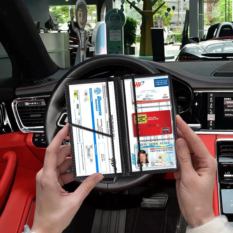 車の登録および保険カードホルダー、車両ライセンス書類ボックス - Car Accessories Exterior のレビューと価格