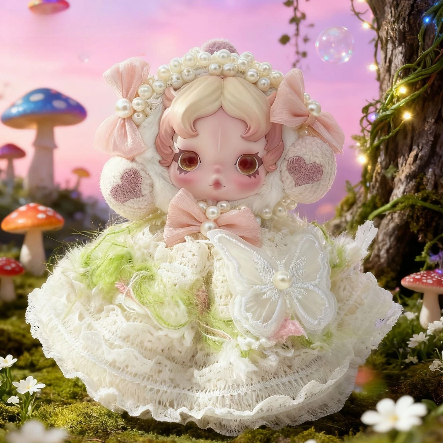 

Оригинальная изысканная одежда для новой серии Sp V3, театральная серия, плюшевые виниловые куклы, милая сменная юбка, повязка на голову с жемчужным бантом