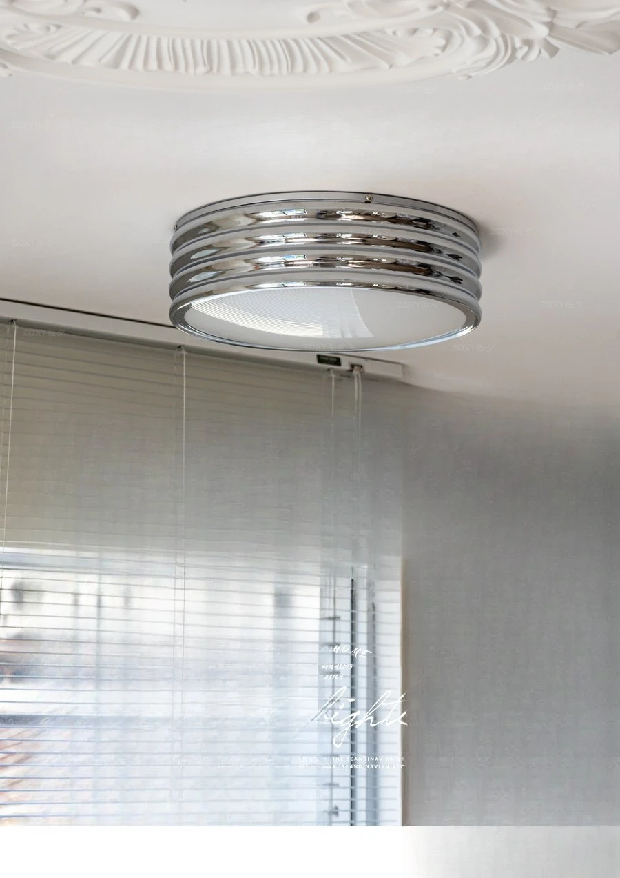 Runde Deckenleuchte Bauhaus, mittelalterliche silberne moderne, Arbeitszimmerlampe