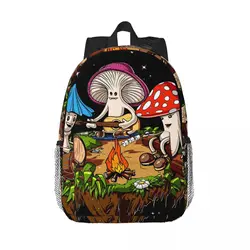 Hippie Magic Mushroom Backpacks Teenager Bookbag Fashion Students School Bags Laptop Rucksack Shoulder Bag Large Capacity