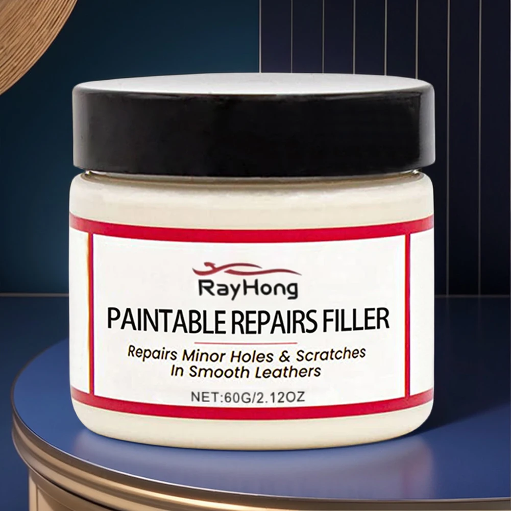 60ml Compound Leather Restoration Cream Car Repair Scratches Cracks Auto Leather Repair Cream Tears Crack Burns Holes Filler