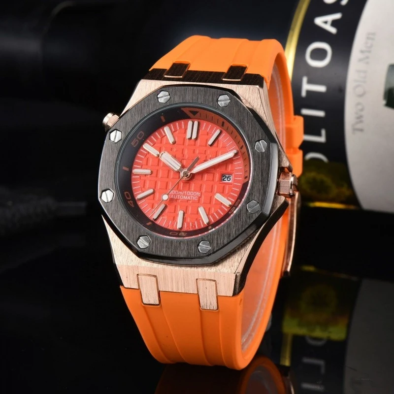 Original High End Luxury Mens Watch Designer Quartz Movement Stainless Steel Case and Bracelet Hip Hop Style High Quality Watch