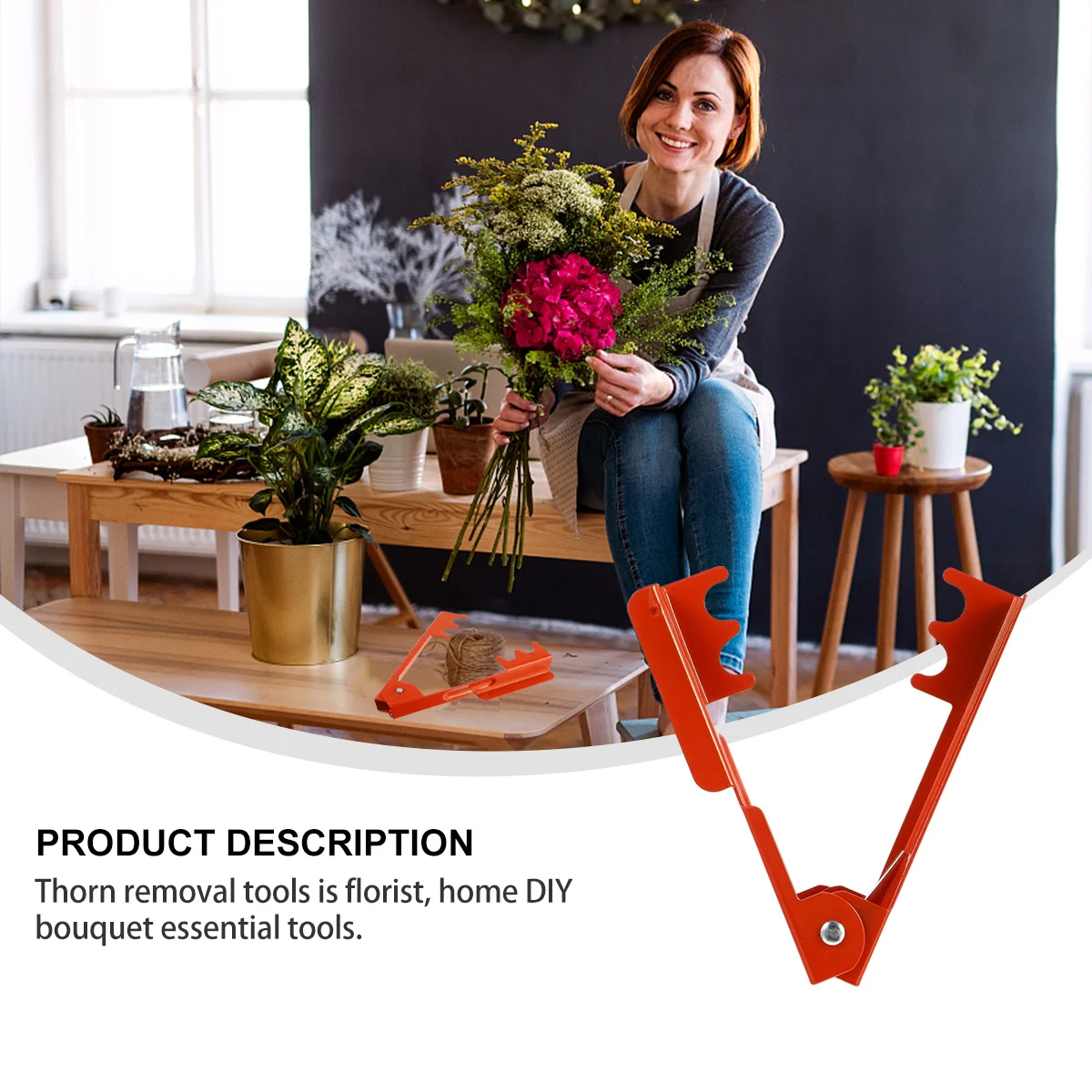 

2pcs Metal Thorn Stripper Durable Rust Resistant Stem Leaf Removal Tool Thorn Stripper Garden Supplies Pruning Tool