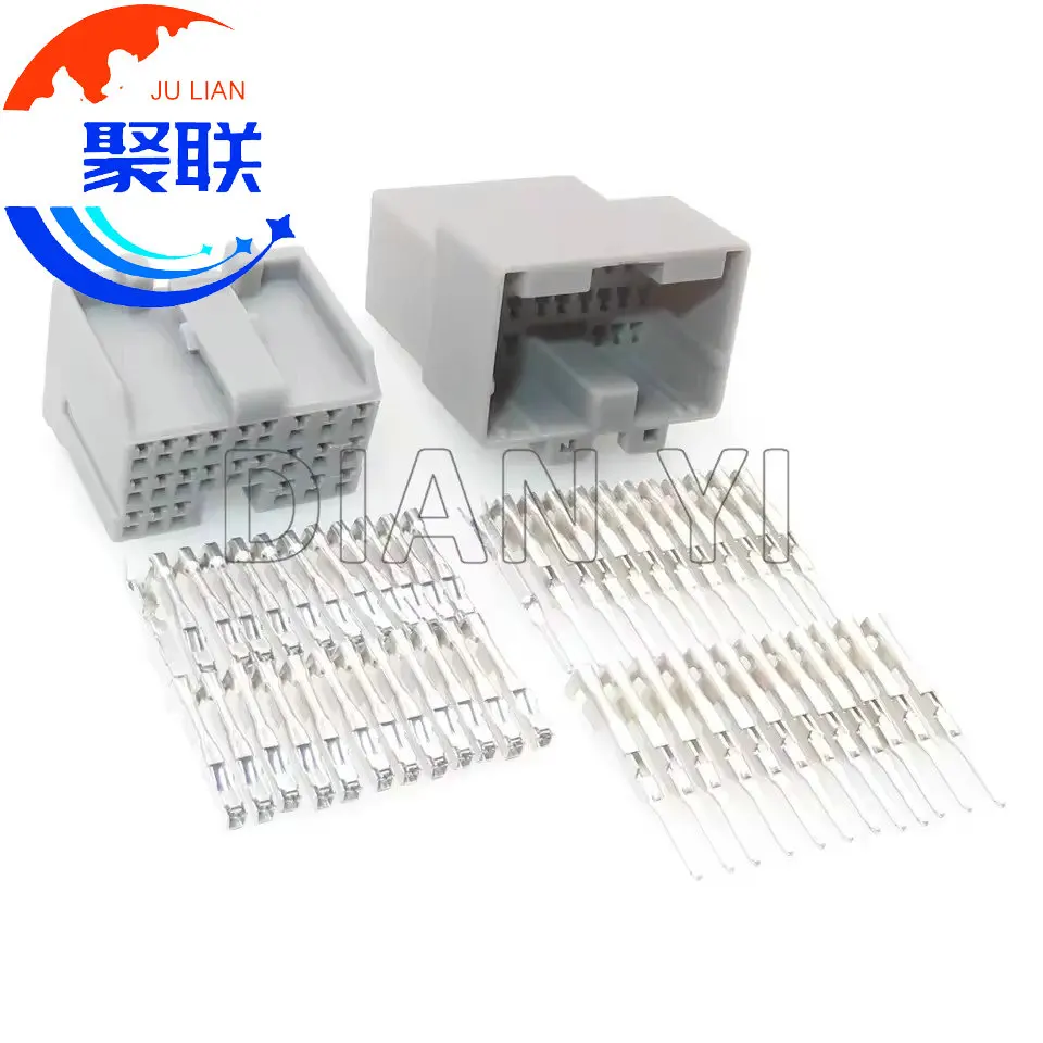 1Set 24Pin Automobile Wire Harness Connector 316372-6 316372-1 Car AC Assembly Engine Gearbox ECU Socket For Ford Mondeo