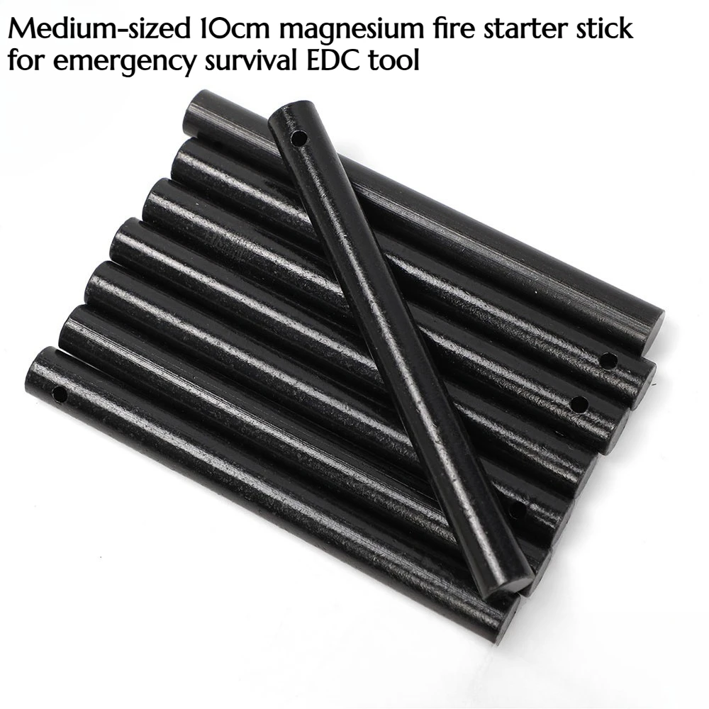 

5PCS 10cm Magnesium Flint Outdoor Hiking Camping Emergency Igniter EDC Wilderness Survival Tool