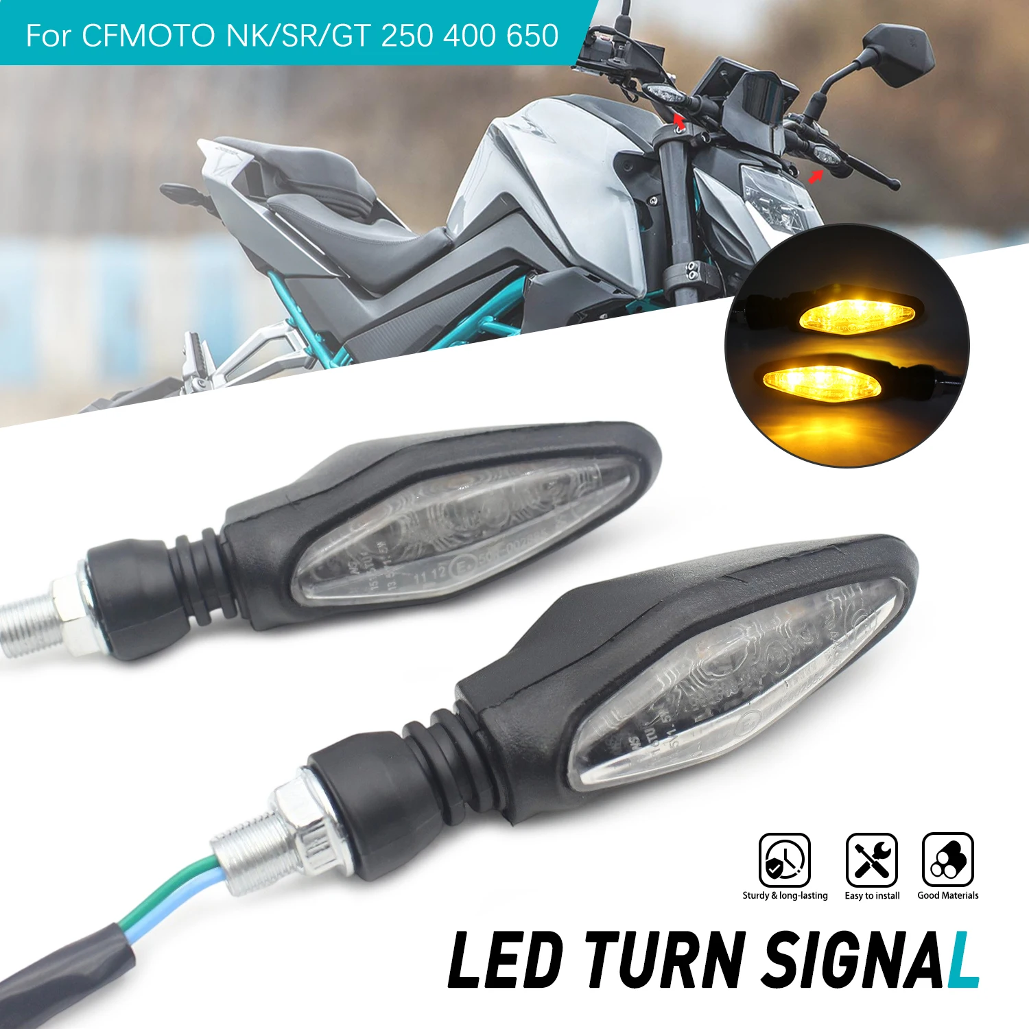 Motorcycle Part For CFMOTO NK/SR/GT 250 400 650 LED Turn Signal Direction Light Original Parts