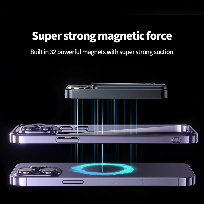 5000mAh Magnetic Suction Wireless Power Bank, Magnetic Suitable For IPhone15/14/13/12 Series, Wired Suitable For IPhone/Android