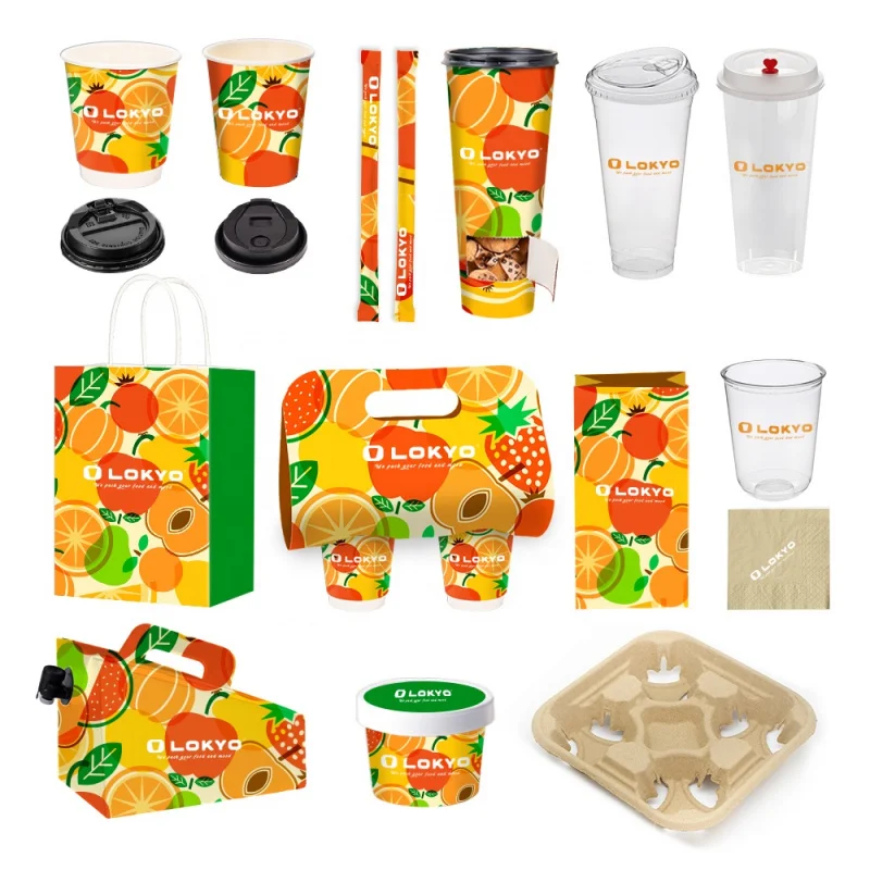 custom.LOKYO High Quality Cardboard 12 oz Hot Disposable Paper Yogurt Cup Custom Printed Single Wall 7oz Paper Cups