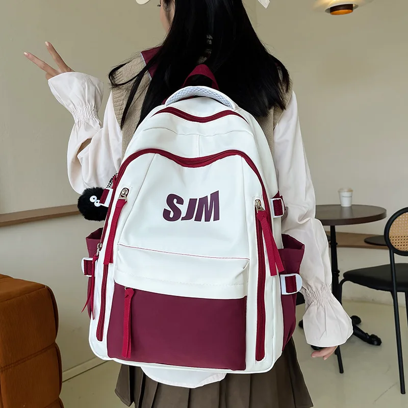 

Новинка 2025, женская школьная сумка большой емкости, повседневная универсальная школьная сумка Universi, студенческая сумка Forest System, двойная ...