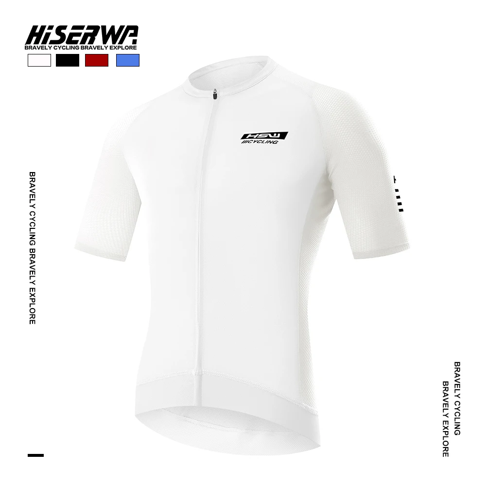 

HISERWA High Quality Cycling Jersey Summer MTB Road Bicylce Jersey Slim Breathable Dry Cycling Jersey Maillot Ciclismo Hombre