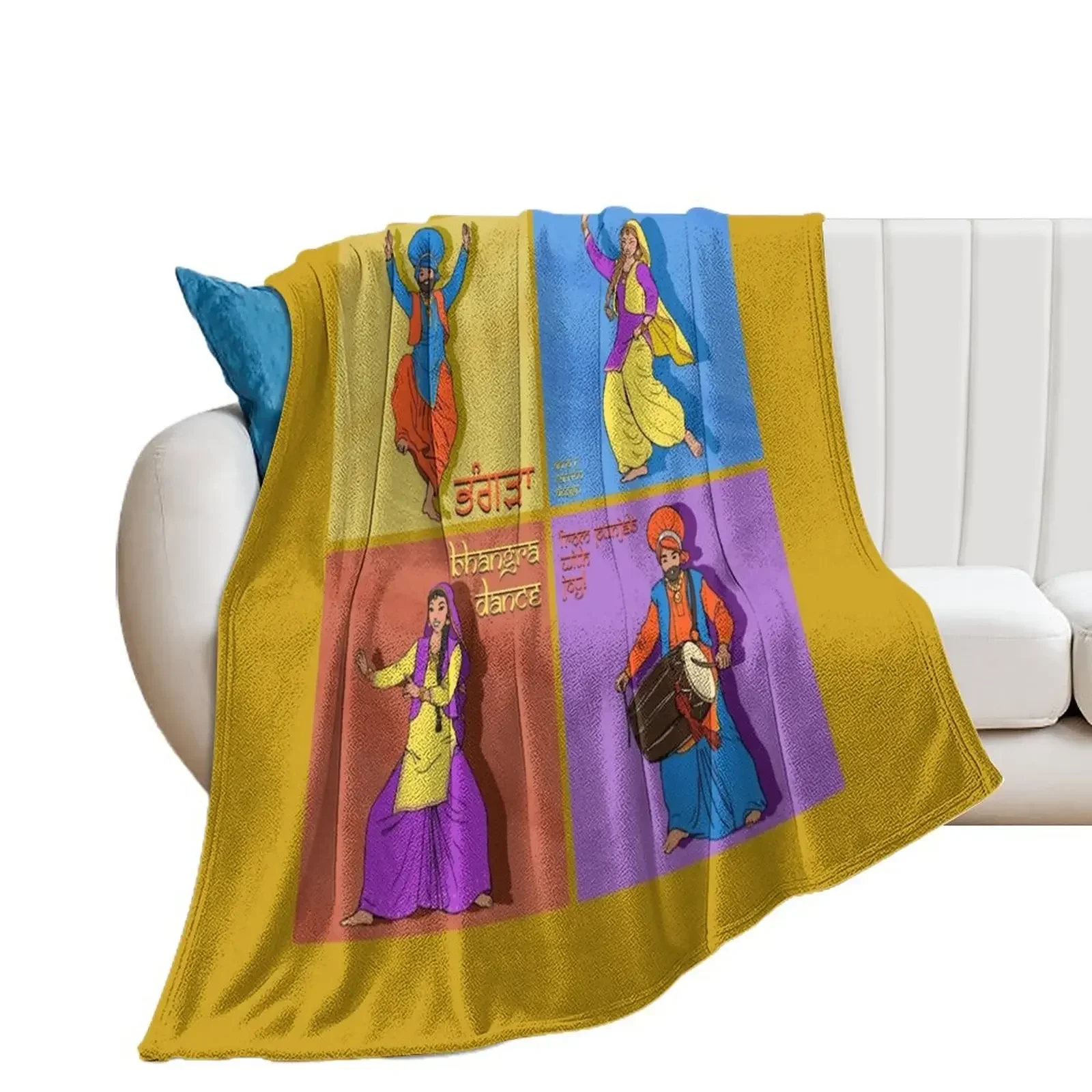 

Bhangra dance Throw Blanket Blankets For Sofas Designers Picnic Furrys Blankets