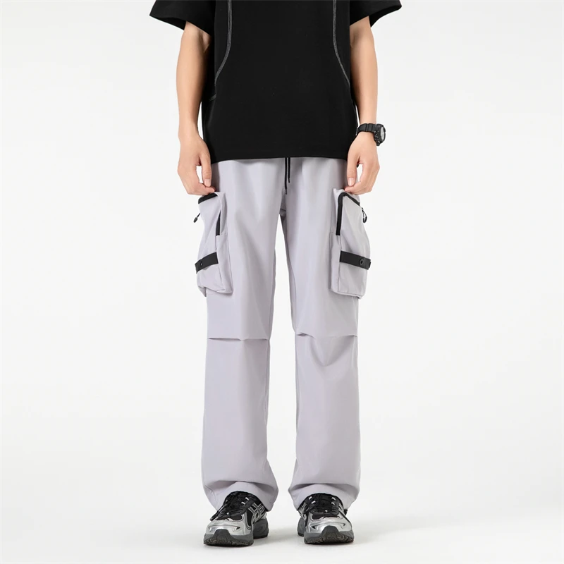 

Men's Casual Pant Fashion Loose Comfortable Breathable Multiple Pockets Cargo Long Pants Outdoor Fitness Running Casual Trouser