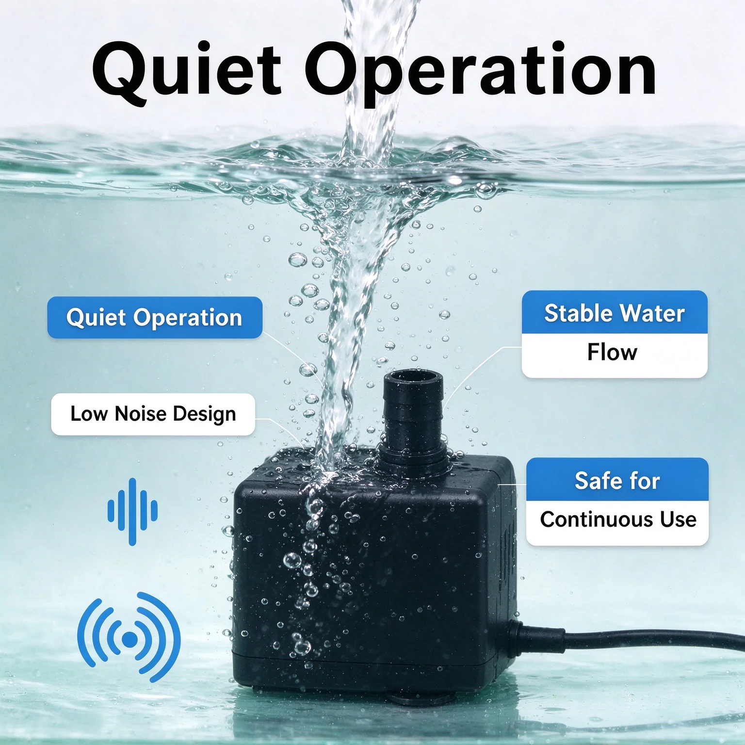 HTMCK New Mini USB Water Electric Pump 5V USB Submersible Pumps Pet Water Dispenser For Pool Fountain Rockery Filter Pump gallery 4