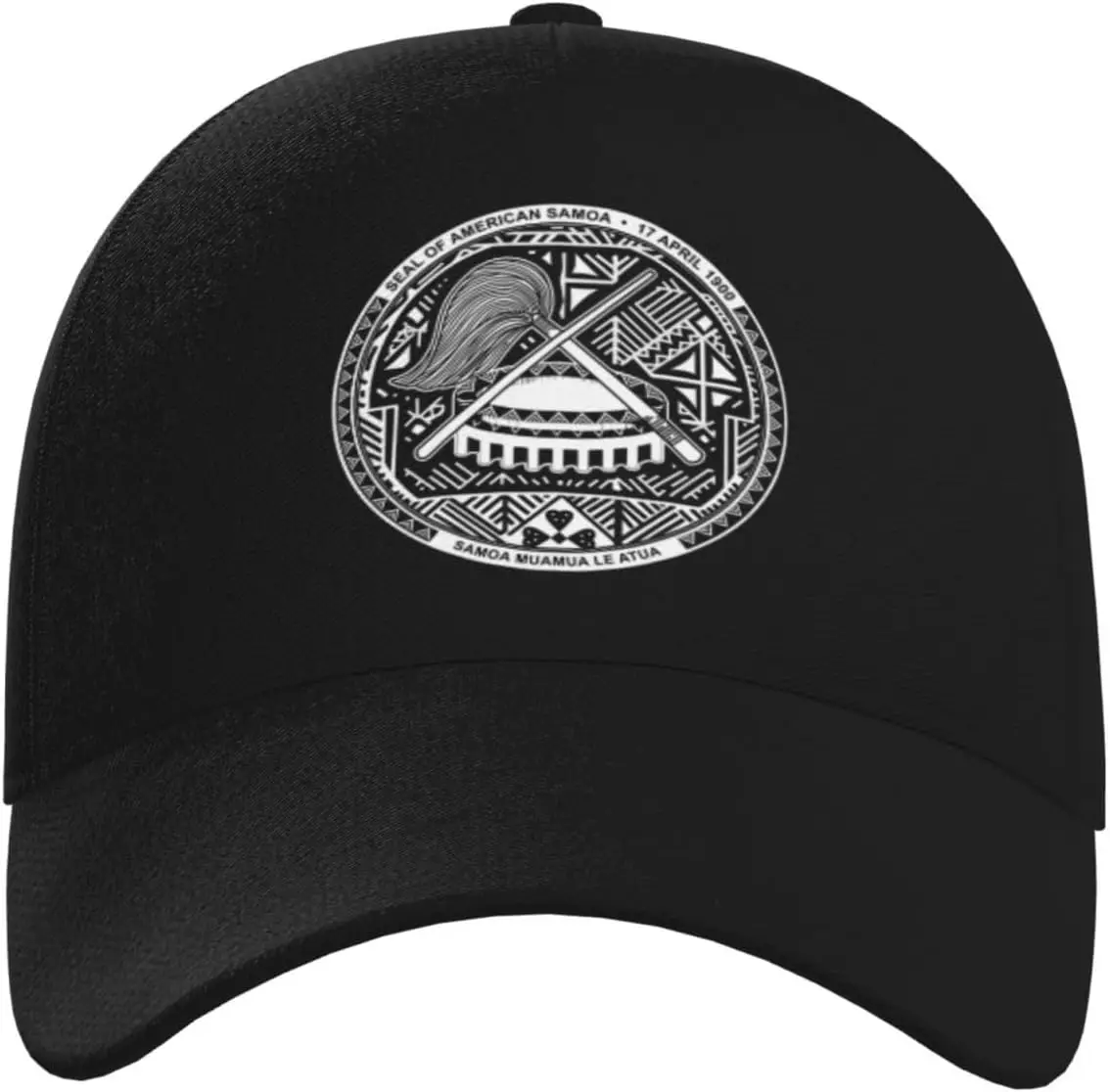 Seal of American Samoa Patriotic Baseball Cap Men Women - Adjustable Classic Plain Hat Black