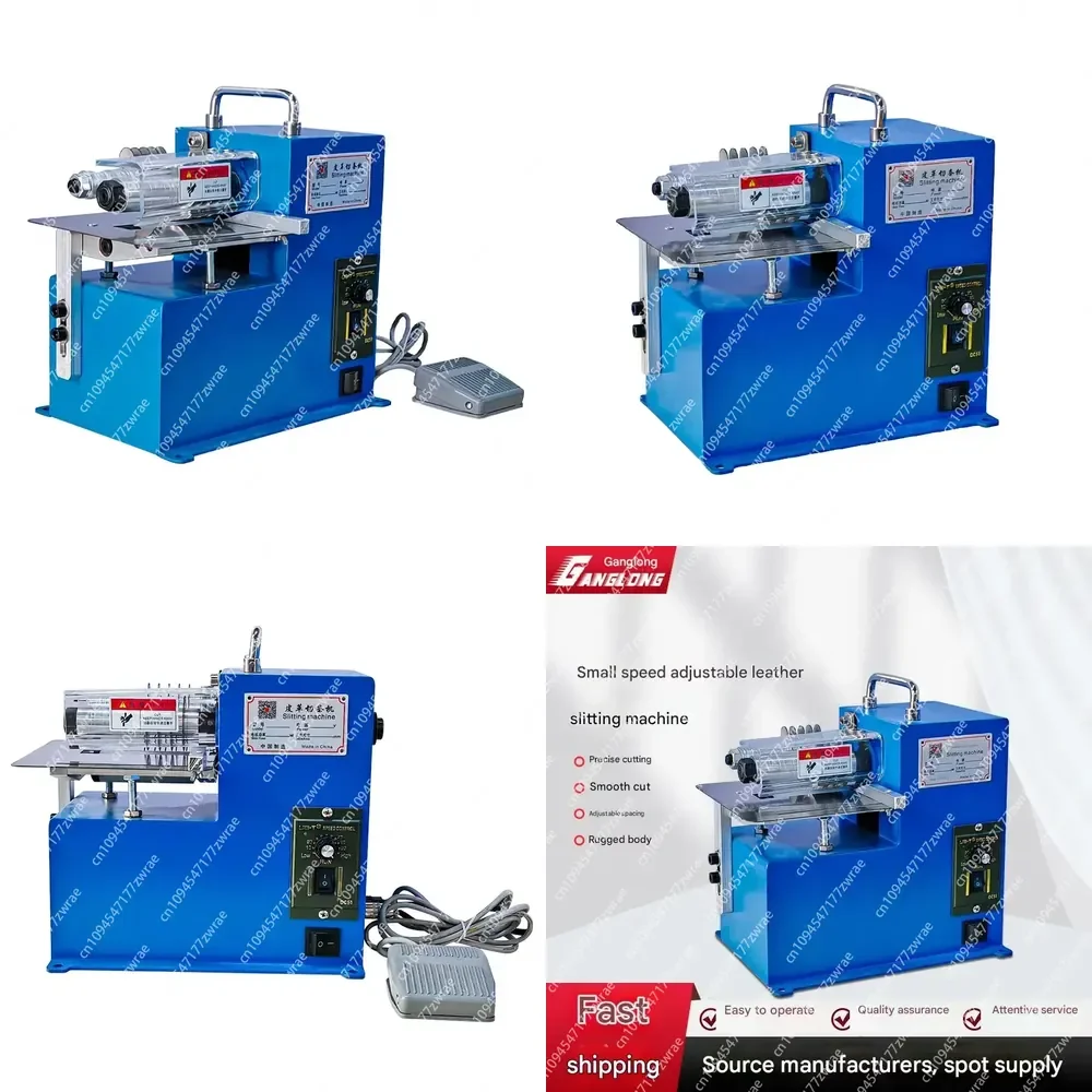 Automatic Leather Cutting Machine for Shoe Leather Belt Splitting & Strip Production New Condition with Motor As Core