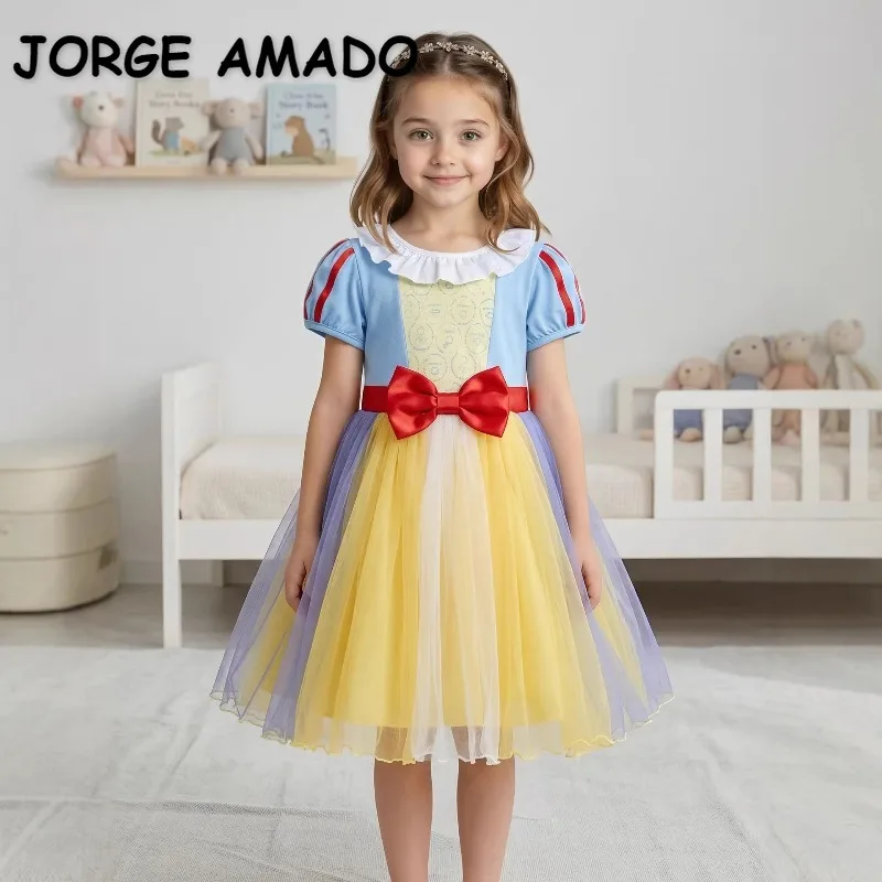 

Toddler Girls Princess Dress Little Costume Short Sleeve Tulle Tutu Dresses for Kids Birthday Party Halloween Clothing WD5098