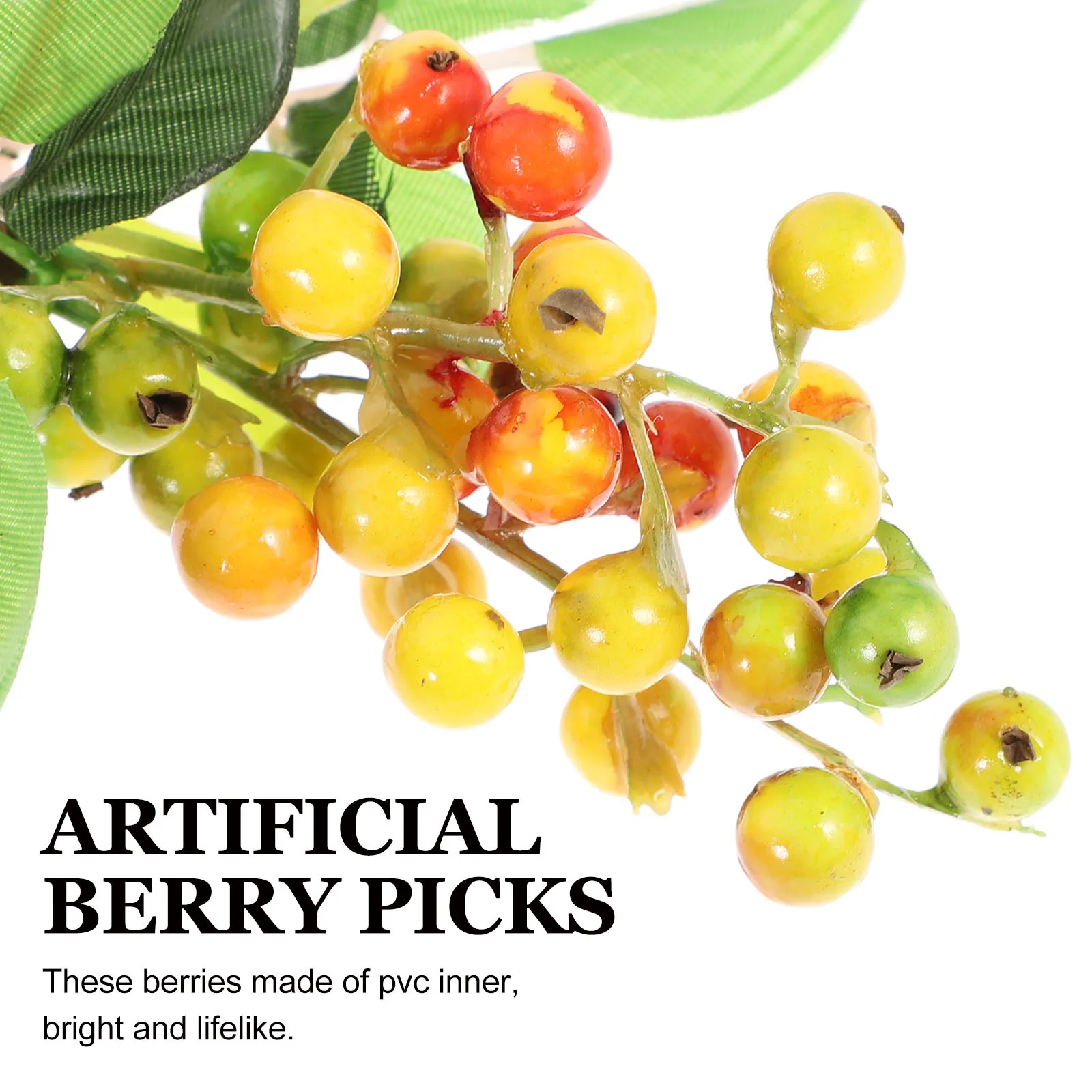 

5Pcs Exquisite Berry Picks Christmas Ornament Lifelike Fabric Cherries Home Party Decor Gift Bags Artificial Berries